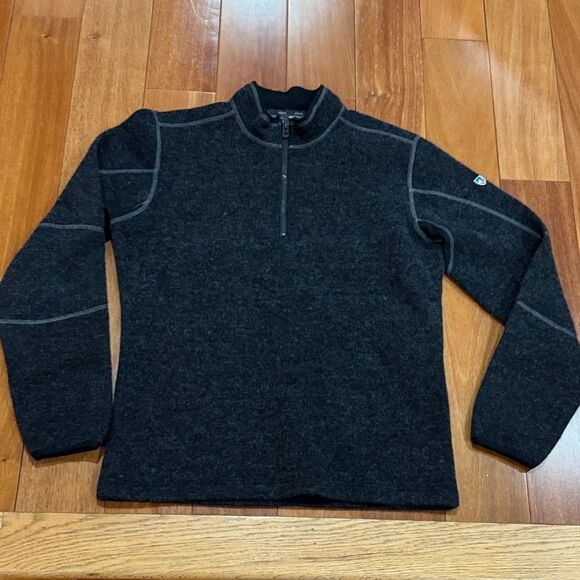 Kuhl Kore Quarter Zio Thermo Gray Pullover Fleece Lined Size M - Picture 2 of 12